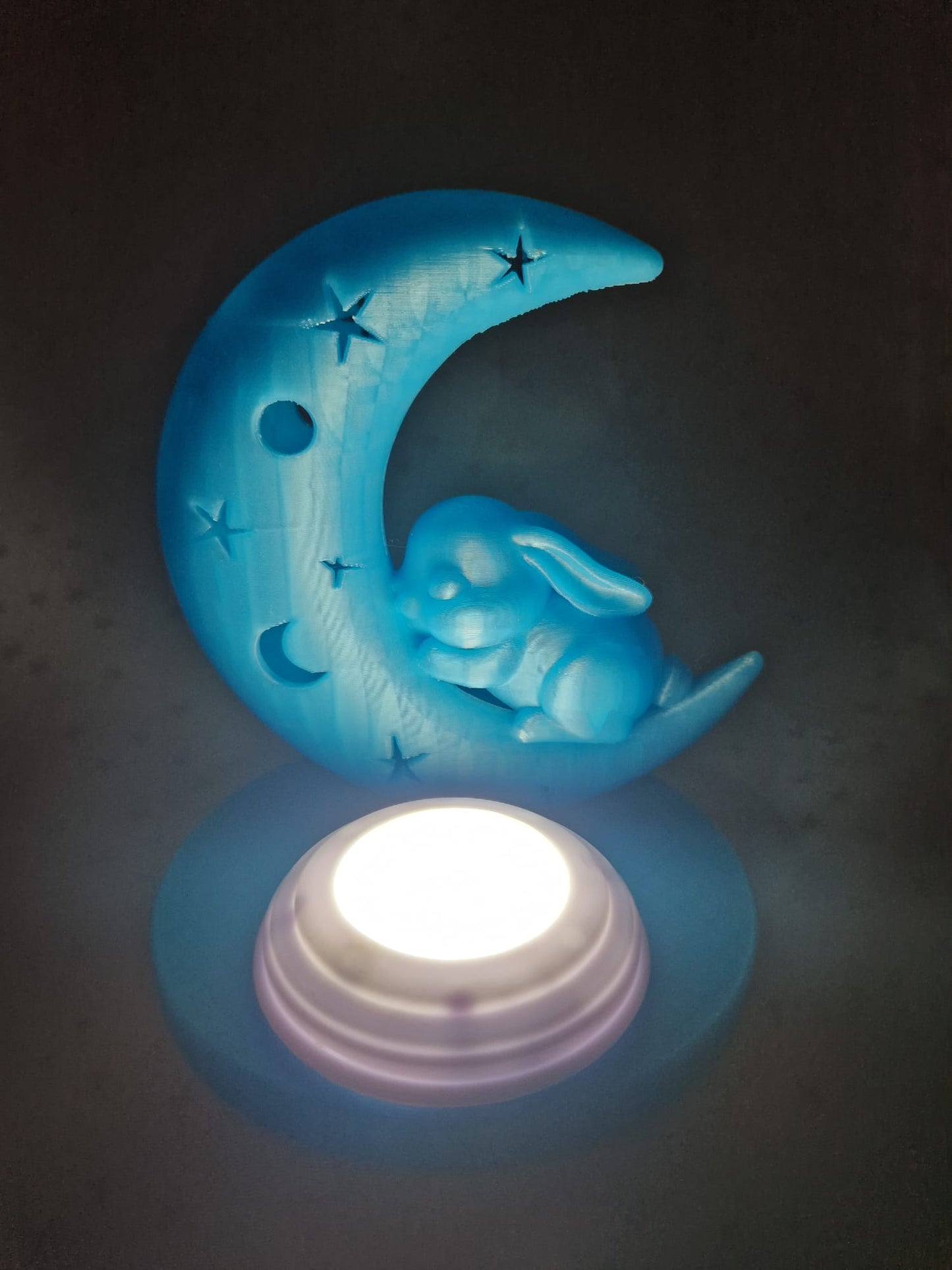 3D Druck Süße Nachtlampe Moonbunny LED