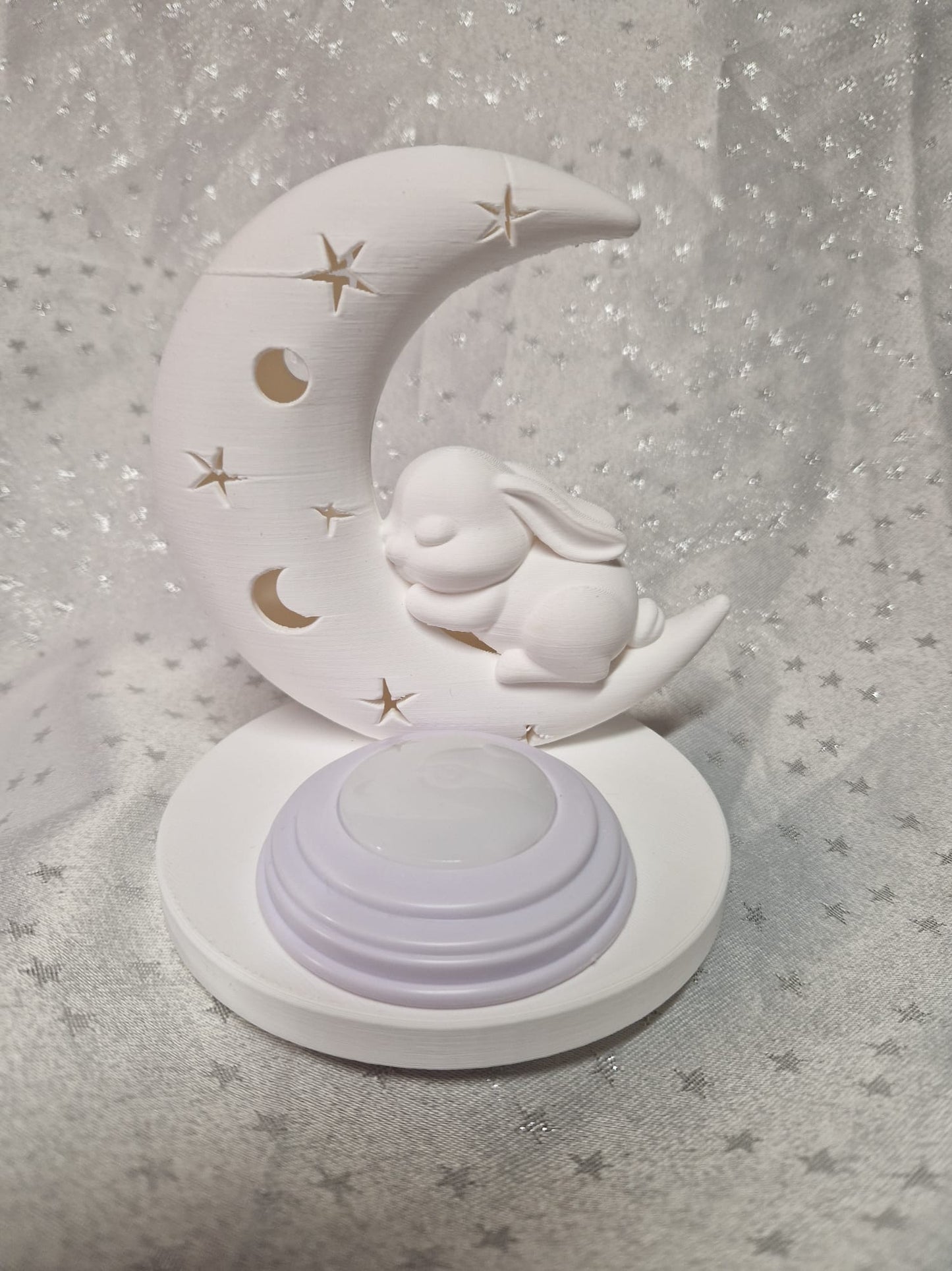 3D Druck Süße Nachtlampe Moonbunny LED