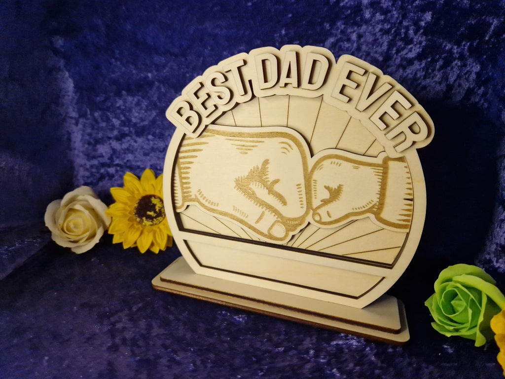Aufsteller " Best Dad ever" 3D personalisierbar