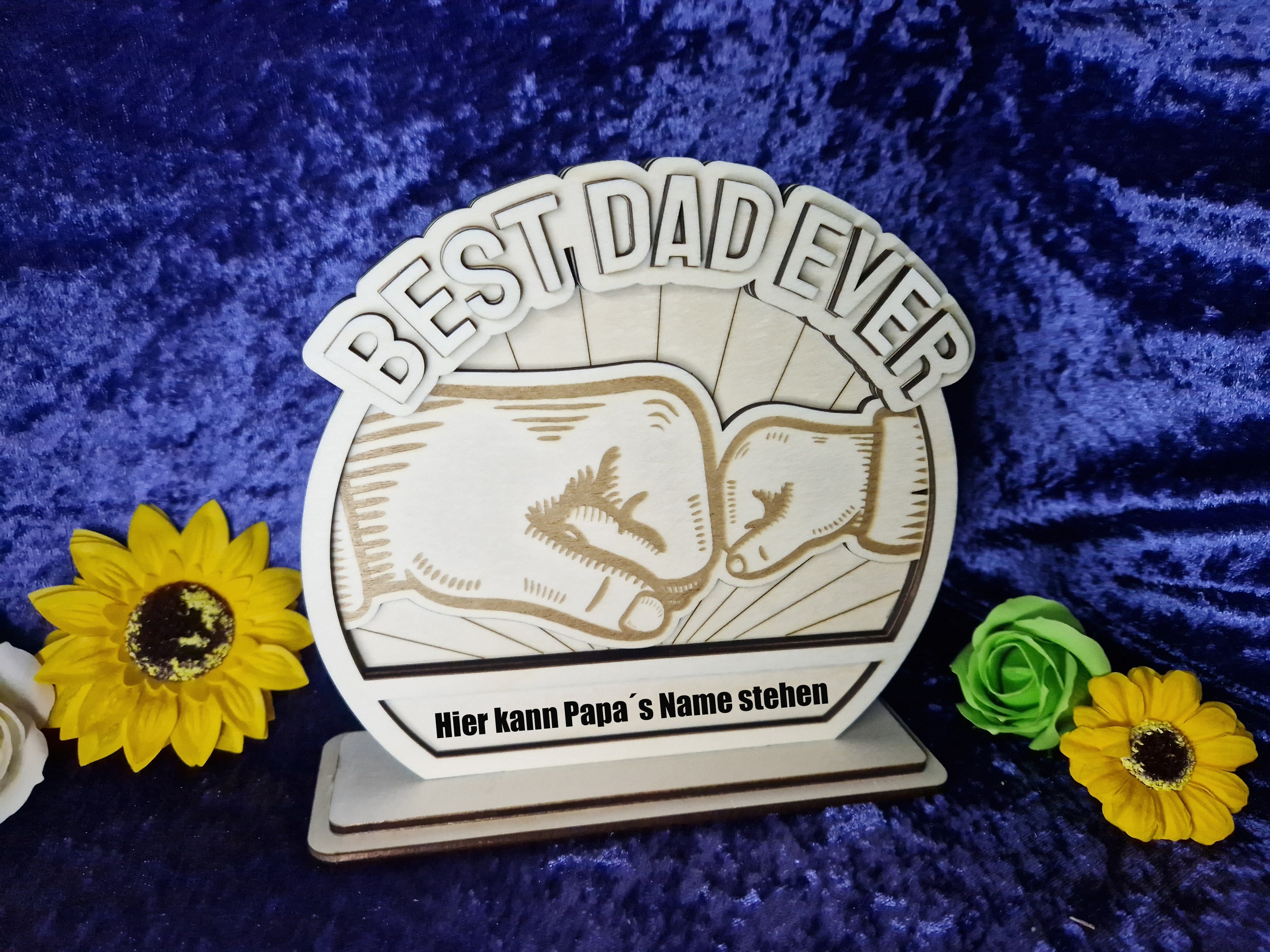 Aufsteller " Best Dad ever" 3D personalisierbar