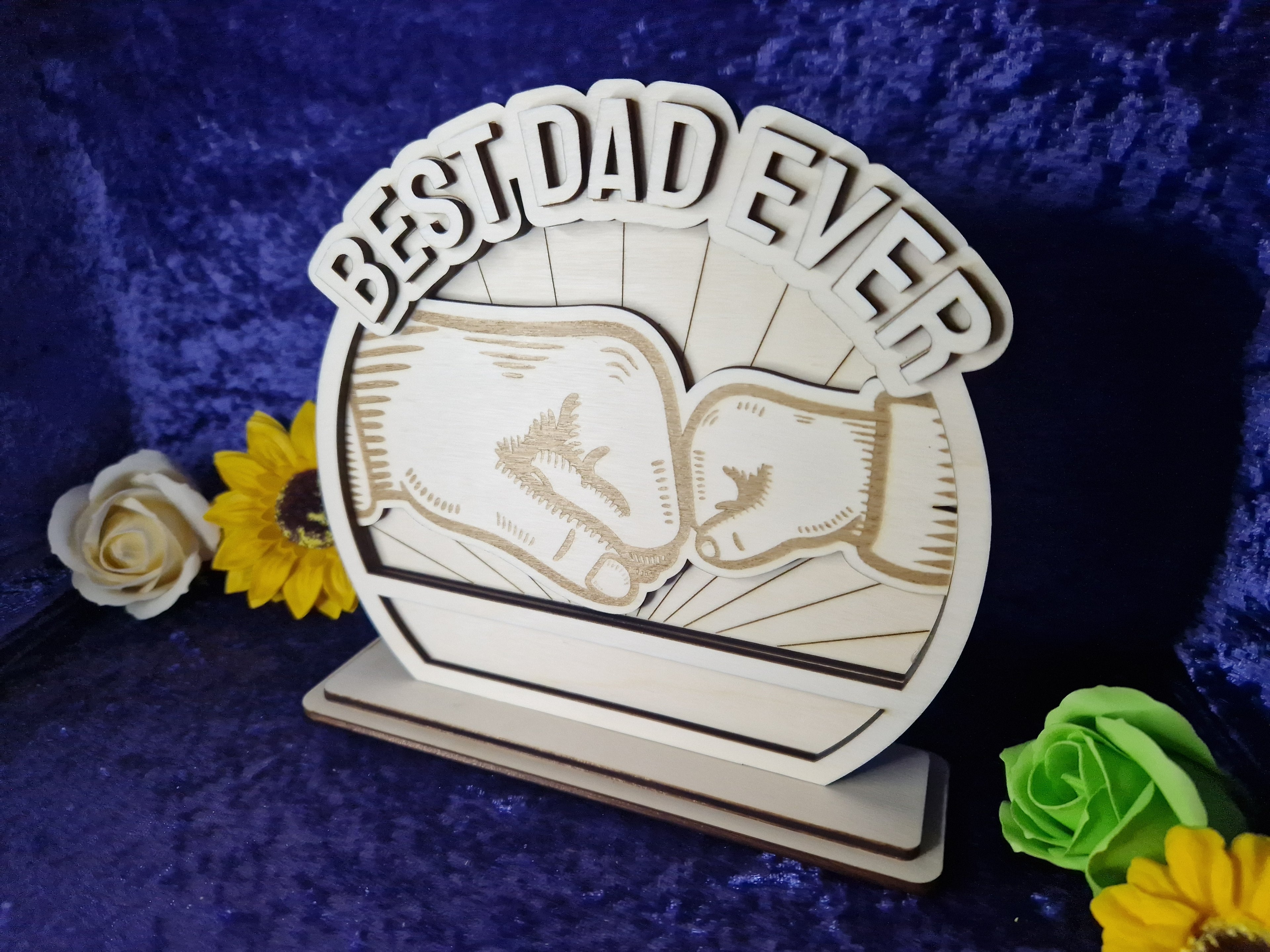 Aufsteller " Best Dad ever" 3D personalisierbar