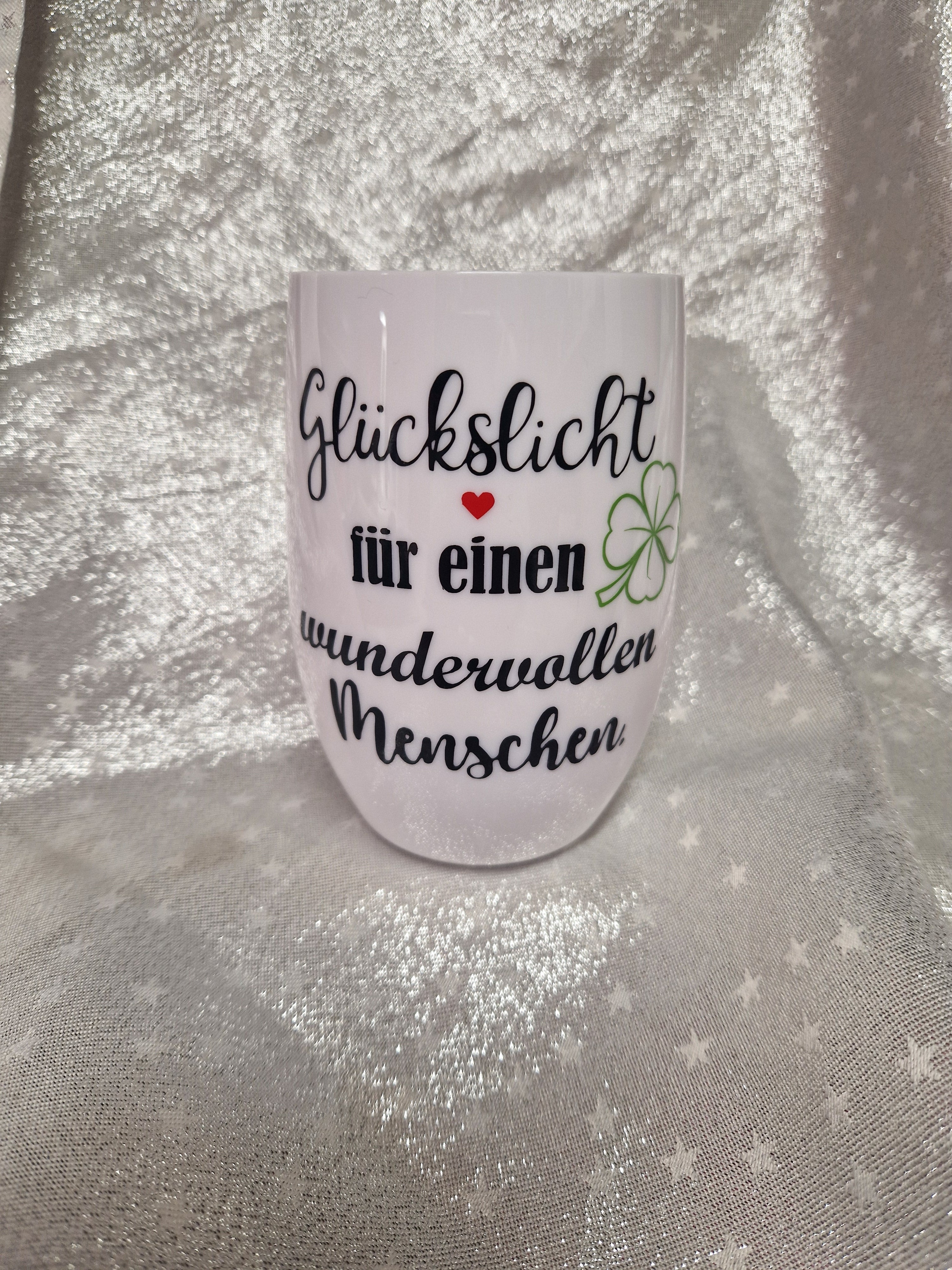 LED Windlicht "Spruch"