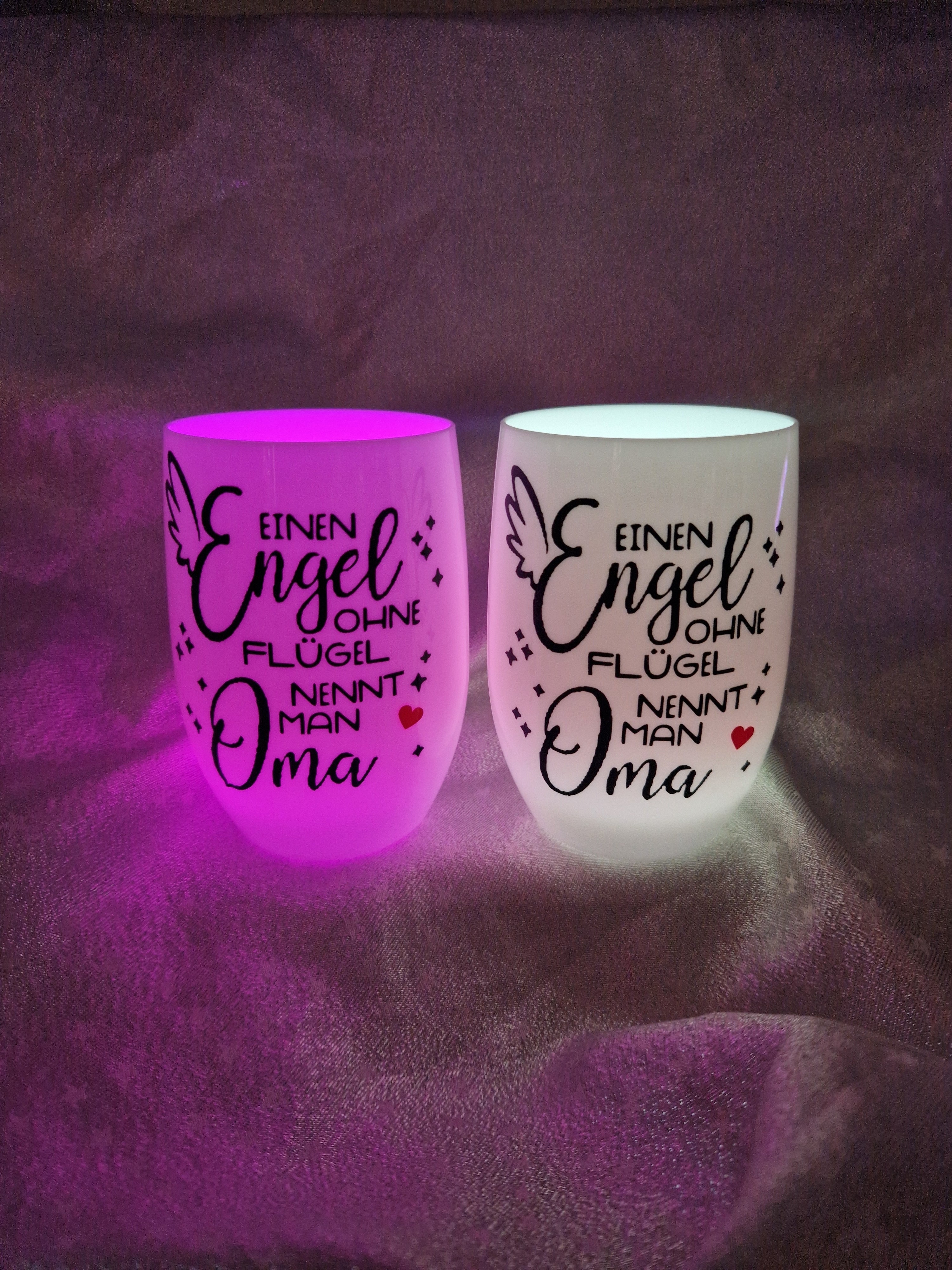 LED Windlicht "Spruch"