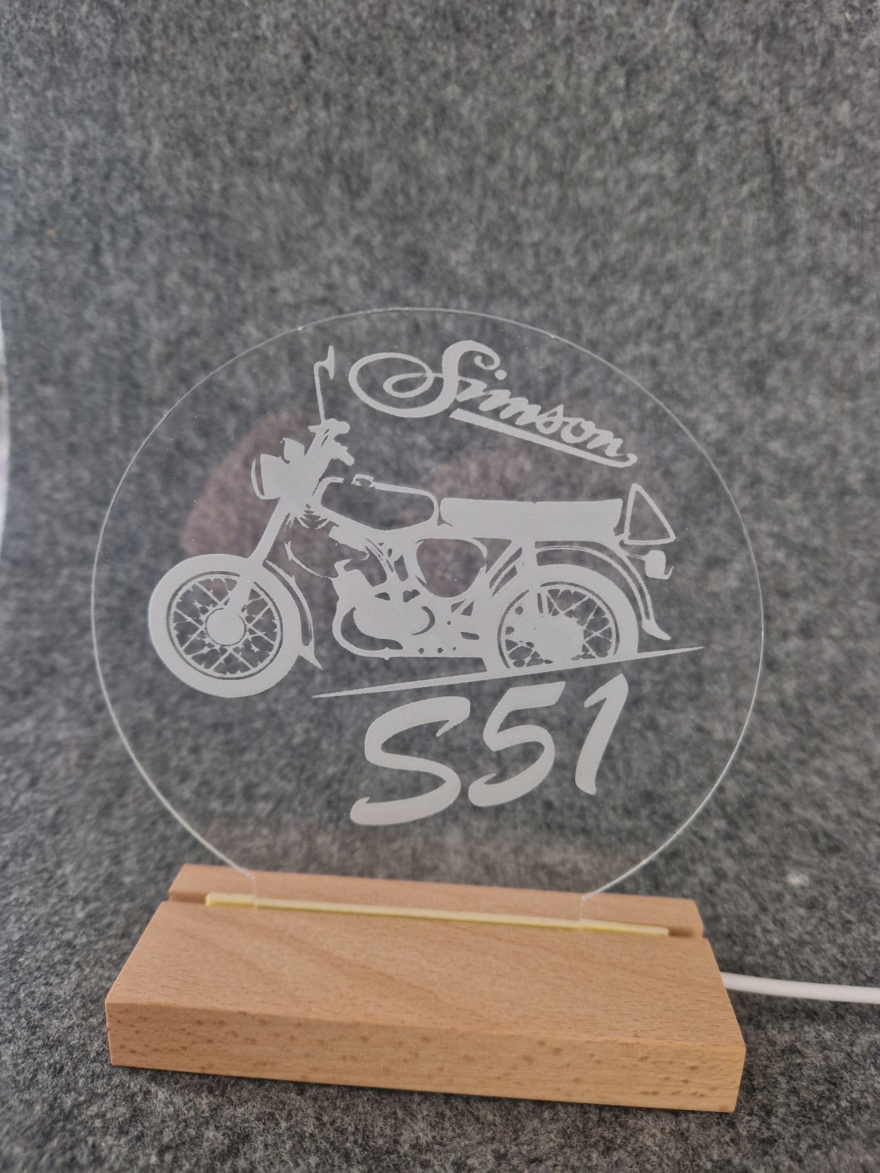 LED Display Acrylglas SIMSON S51 RUND