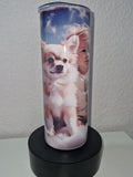 Tumbler Thermobecher to Go "Chihuahua Kind Wolken" Personalisierbar