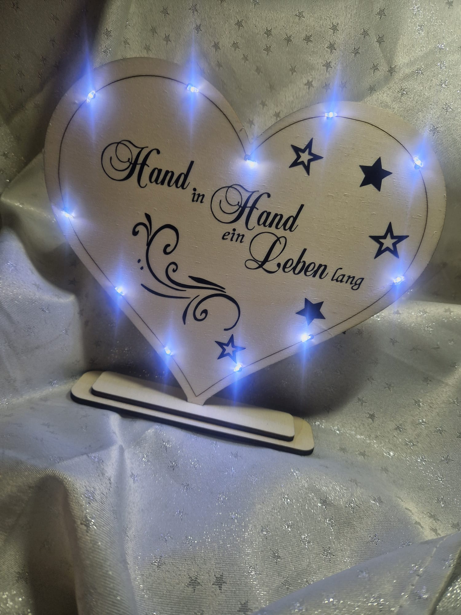 Aufsteller Herz "Hand in Hand"