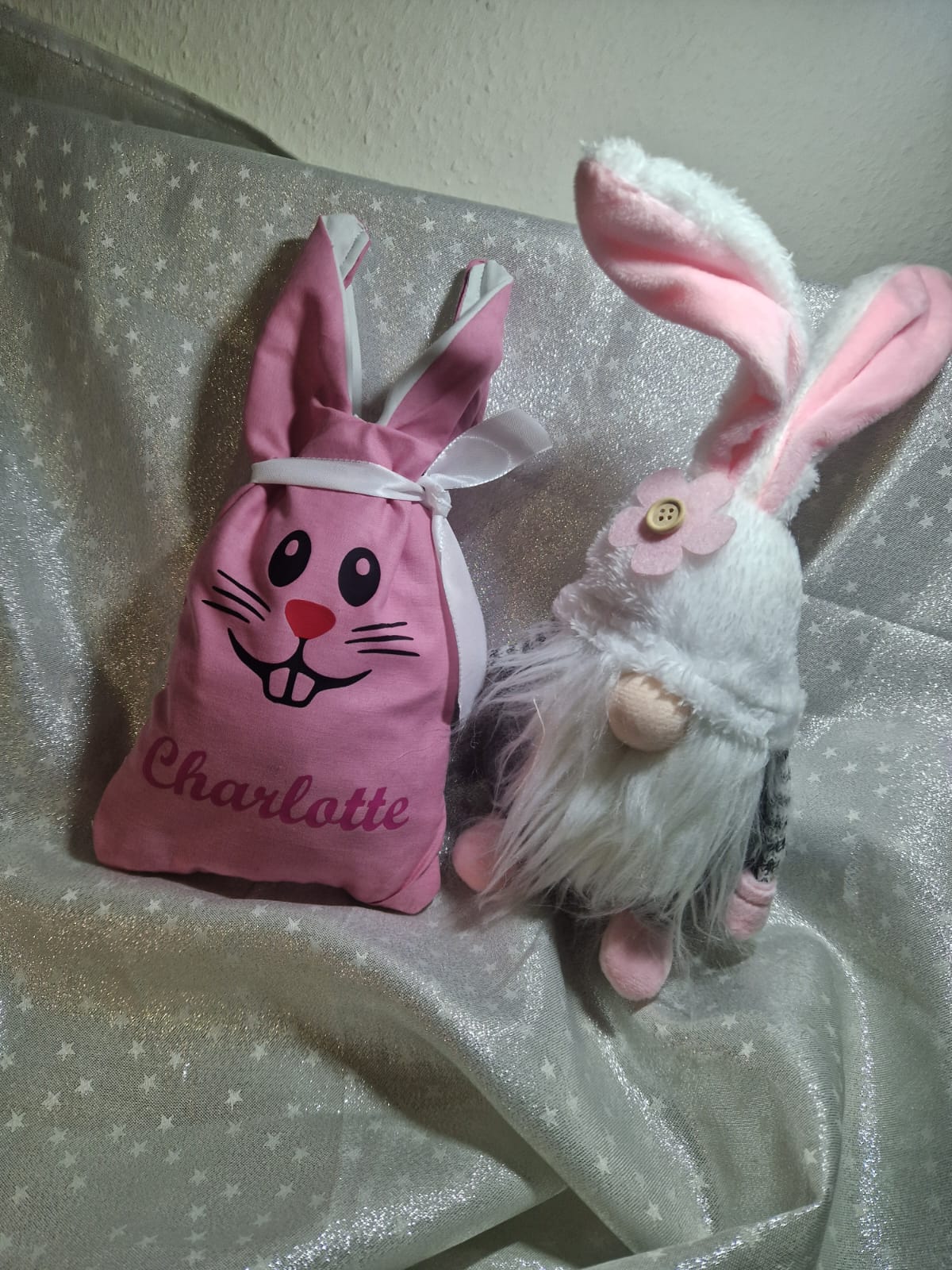 Handmade Ostersäckchen zum Befüllen mit Wunschname