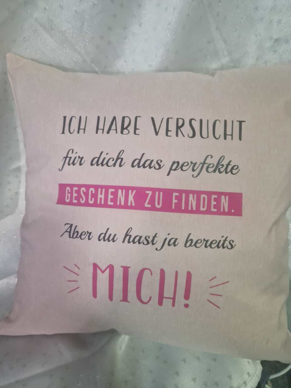 Tolle Partner Geschenk Deko Kissen 40x40 mit Spruch