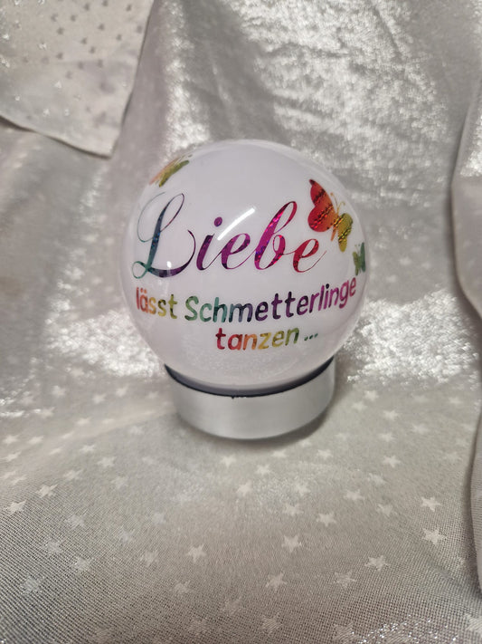 Solar LED Kugel 10cm "Schmetterlinge...."