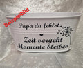 Grab Blumenschale "Du Fehlst" Personalisierbar