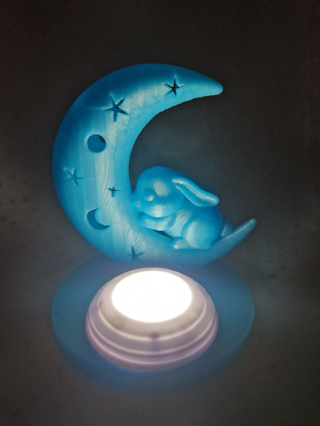 3D Druck Süße Nachtlampe Moonbunny LED