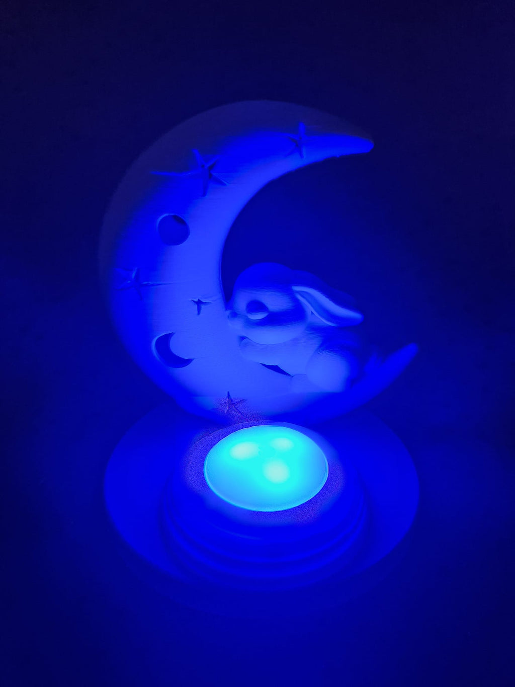 3D Druck Süße Nachtlampe Moonbunny LED
