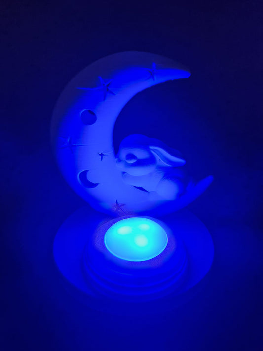 3D Druck Süße Nachtlampe Moonbunny LED