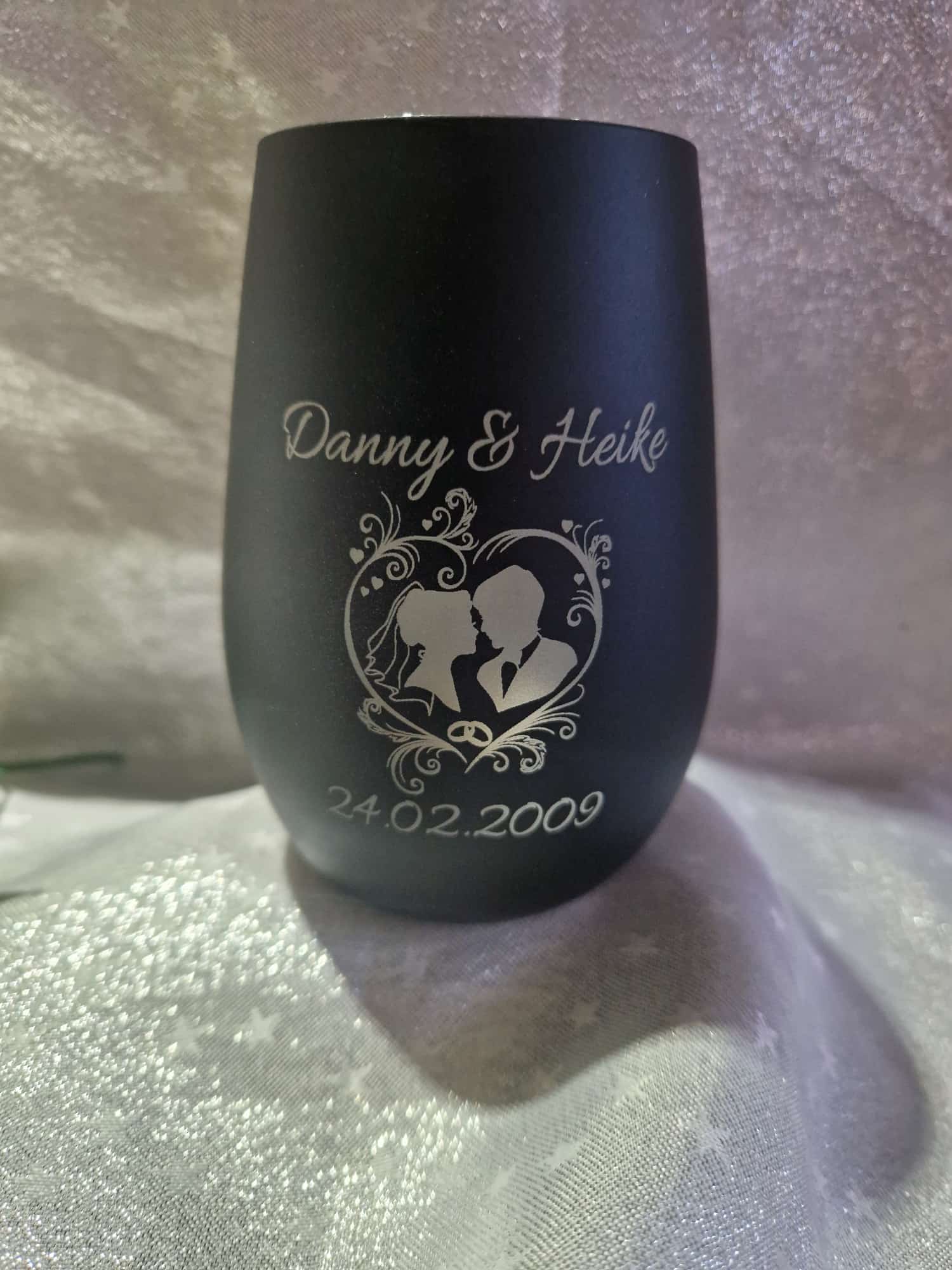 Windlichtglas Personalisiert *Hochzeit*