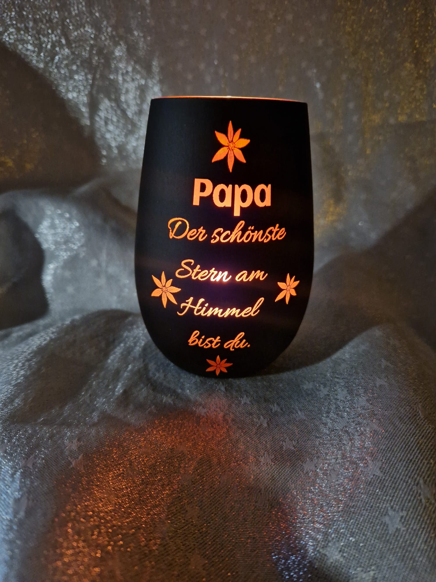 Windlichtglas Personalisiert *Papa/Mama*