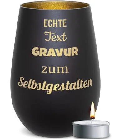 Windlichtglas frei Personalisierbar