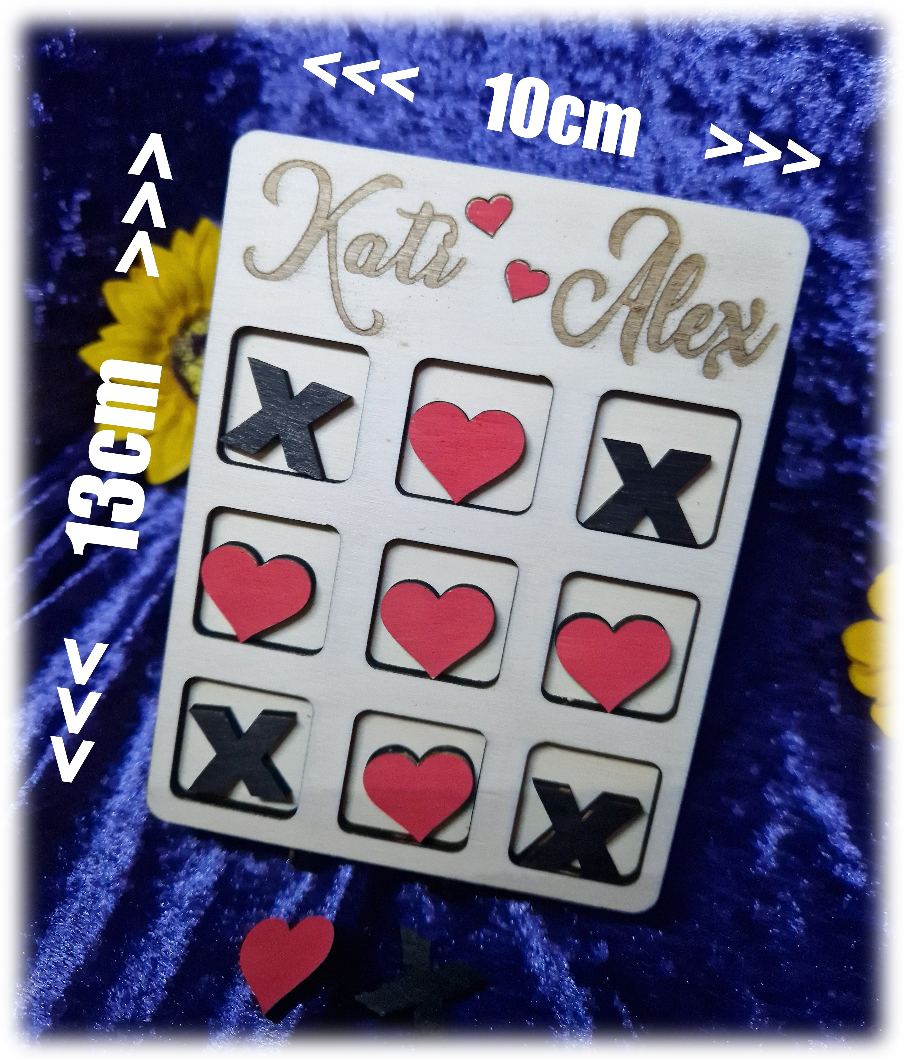 LOVE Tik Tak Toe personalisiert